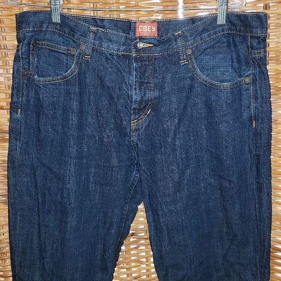OBEY Sim Straight Jeans 36 x 28 - Picture 2 of 12